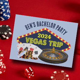 Custom Bachelor Party Las Vegas Casino Einladung