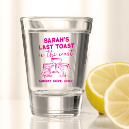 Custom Bachelorette Letzten Toast auf der Küste Pa Schnapsglas