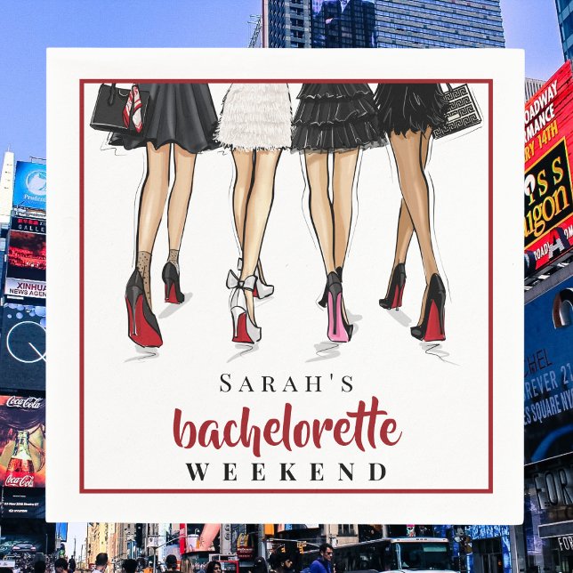 Custom Bachelorette New York City Weekend Mode Serviette (Von Creator hochgeladen)