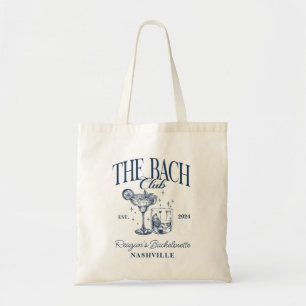 Custom Bachelorette Retro Cocktail Grau Tragetasche