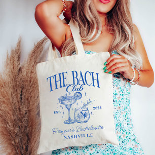 Custom Bacheloretto Retro Cocktail Blau Tragetasche