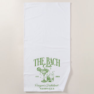 Custom Bacheloretto Retro Cocktail Grün Strandtuch