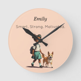 Custom Back to School Wall Clock Runde Wanduhr