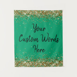 Custom Background Birthday Party Foto Stand Green Wandteppich