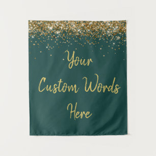 Custom Background Birthday Party Foto Stand Green Wandteppich