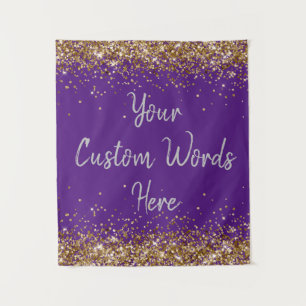 Custom Background Birthday Party Foto Stand Lila Wandteppich