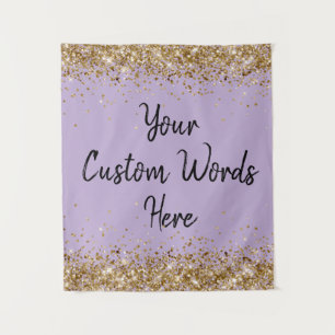 Custom Background Birthday Party Foto Stand Lilac Wandteppich