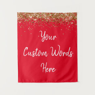 Custom Background Birthday Party Foto Stand Rot Wandteppich