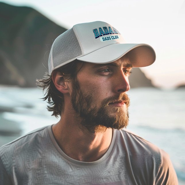 Custom Badass Vater Club Retro Cooler Trendy Fun Truckerkappe (Von Creator hochgeladen)