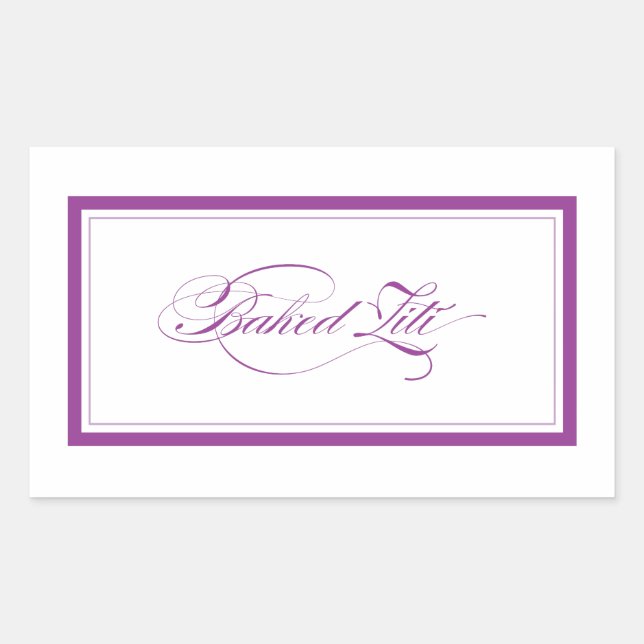 Custom_Baked Ziti Rechteckiger Aufkleber (Vorderseite)
