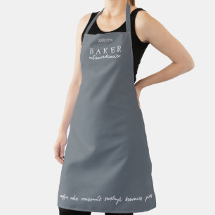 Custom Baker Extraordinaire Grau groß Schürze