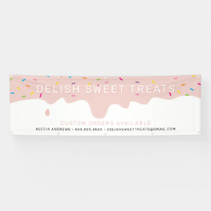 CUSTOM Baker Zuckerguss farbenfrohe Sprinklen rot Banner
