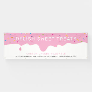 CUSTOM Baker Zuckerguss Tropfen bunte Brinklen Ban Banner