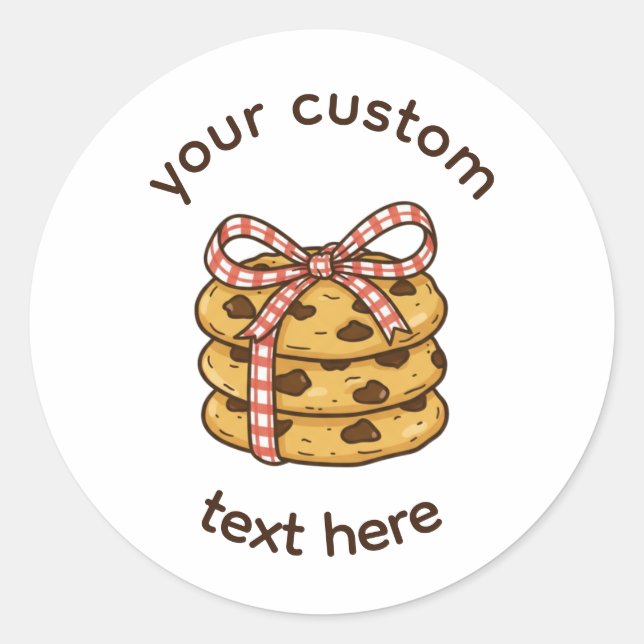 Custom Bakery Label Sticker | Cottage Bow Bake (Vorderseite)