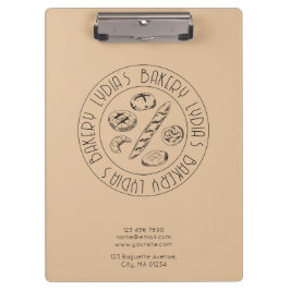 Custom Bakery Logo Clipboard Klemmbrett