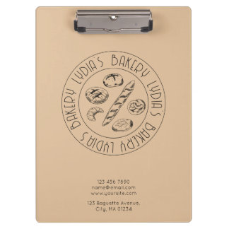 Custom Bakery Logo Clipboard Klemmbrett