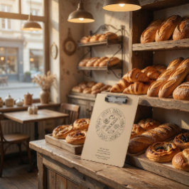 Custom Bakery Logo Clipboard Klemmbrett