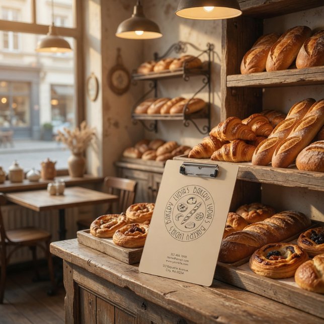 Custom Bakery Logo Clipboard Klemmbrett (Von Creator hochgeladen)