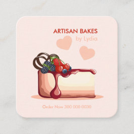 Custom Bakery Loyalty Card Quadratische Visitenkarte