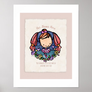 Custom Ballerina Art Print Personalisiert Geschenk Poster
