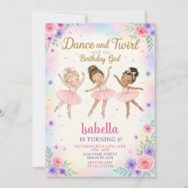 Custom Ballerina Geburtstagsparty Einladung