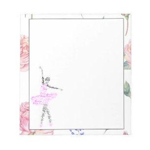 Custom Ballerina Madelyn   Rose Wasserfarben Notizblock