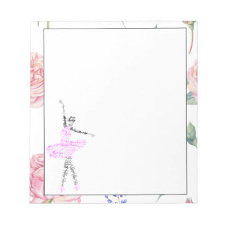Custom Ballerina Madelyn | Rose Wasserfarben Notizblock