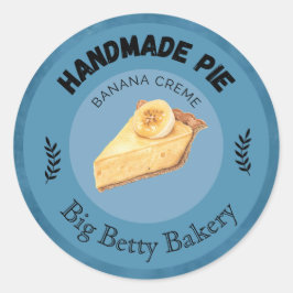Custom Banana Cream Pie Labels | Personalisierte B Runder Aufkleber