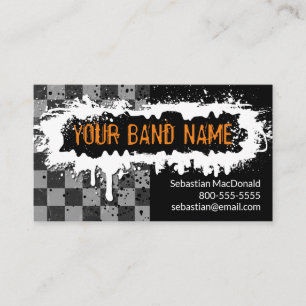 Custom Band Biz Card Punk Rock Music Musiker Visitenkarte