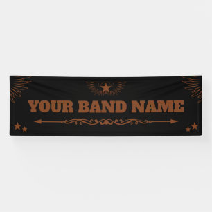 Custom Band Merge Country Western Music Rock Gig Banner
