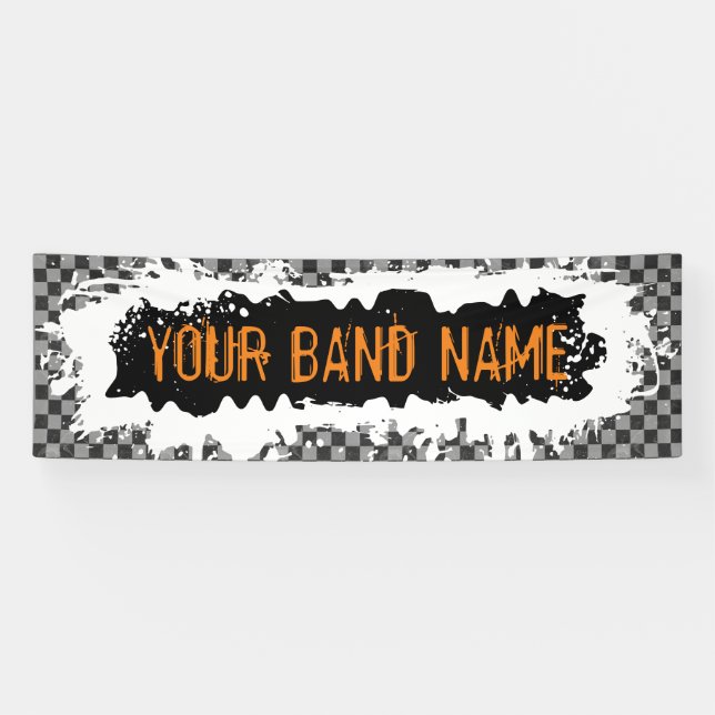 Custom Band Name Merck Punk Rock Show Gig Festival Banner (Horizontal)