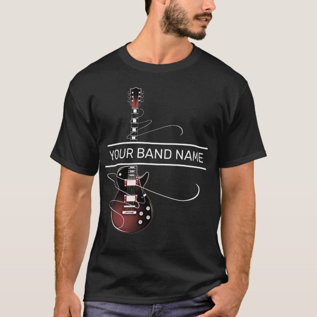 Custom Band T Guitar Rock and Roll Music Merch T-Shirt (Vorderseite)