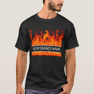 Custom Band T Rock and Roll Music Merc Flammen Feu T-Shirt