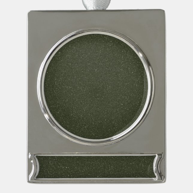 Custom Banner Ornament - Moss Green Duo (Vorderseite)