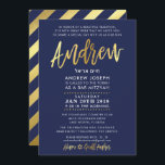 CUSTOM Bar Mitzvah Einladung für Andrew Marine   G<br><div class="desc">*** HINWEIS - DER GOLDFOLIENeffekt IST EIN DRUCKBILD *** - - - - - - - - - - - - - - - - - - - - - - - - - - - - - - - - - - - - - - - - - -...</div>