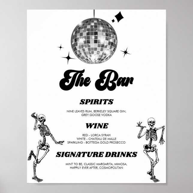Custom Bar Sign Poster (Vorne)