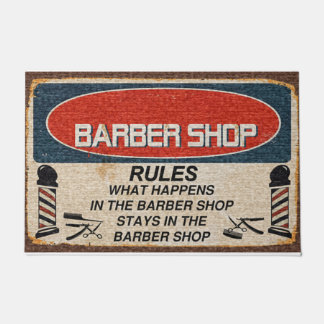 Custom Barber Shop Rules Mat, Vintag Fußmatte