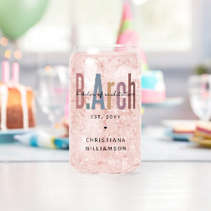 Custom BArch Bachelor of Architecture Abschluss Dosenglas