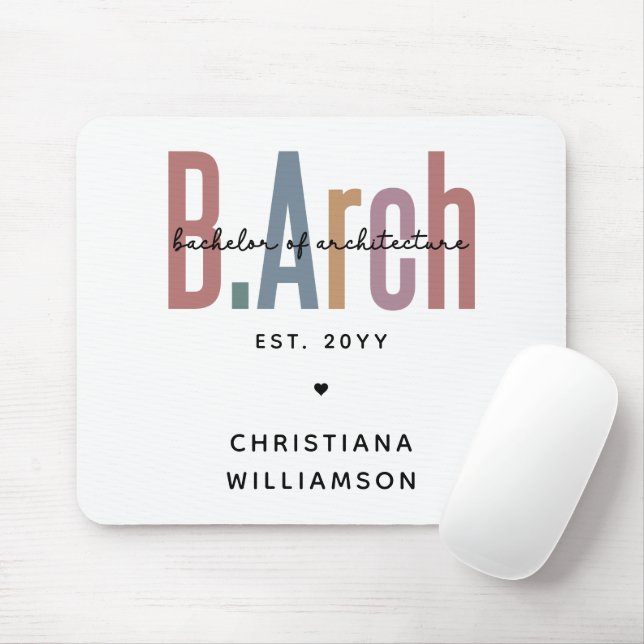 Custom BArch Bachelor of Architecture Abschluss Mousepad (Mit Mouse)