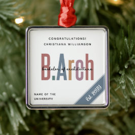 Custom BArch Bachelor of Architecture Abschluss Ornament Aus Metall