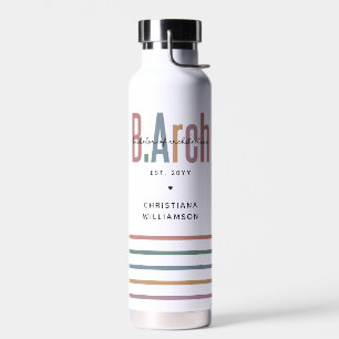 Custom BArch Bachelor of Architecture Abschluss Trinkflasche