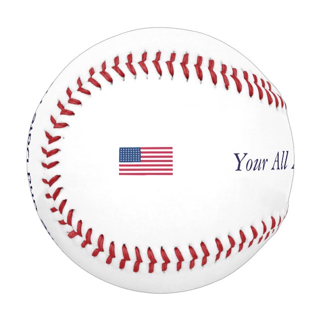 Custom Baseball American Flag (Vorderseite Links)