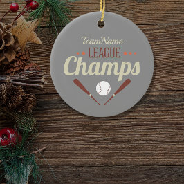 Custom Baseball League Champs Keramik Ornament