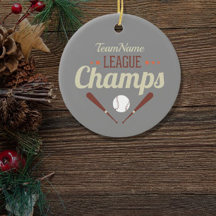 Custom Baseball League Champs Keramik Ornament