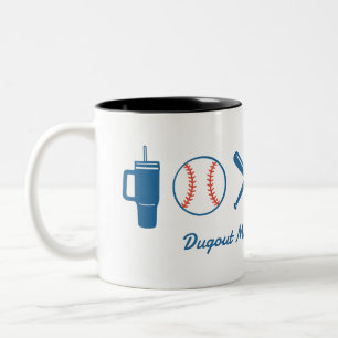 Custom Baseball Mama Niedlich Softball Mama Zweifarbige Tasse