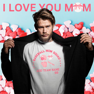Custom Baseball Mama Squad T - Shirt Perfektes G