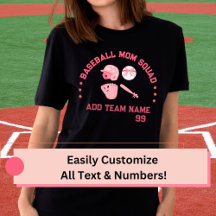 Custom Baseball Mama Squad T - Shirt | Perfektes G