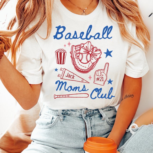 Custom Baseball Moms Club T-Shirt (Von Creator hochgeladen)