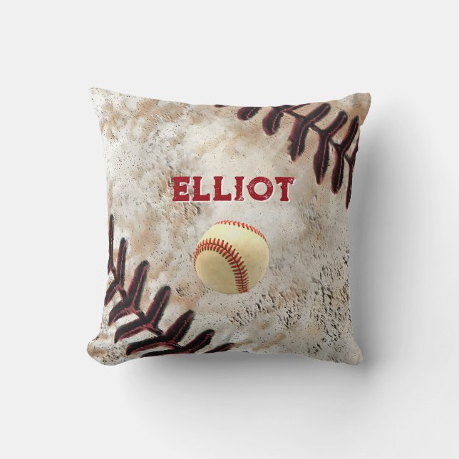 Custom Baseball Pillow, Personalisierter Baseball- Kissen (Vorderseite)