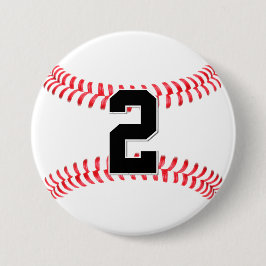 Custom Baseball Player Jersey Number / Text Sports Button